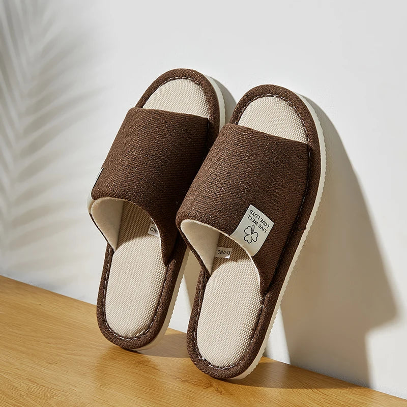BreezeStep Linen Comfort Slippers