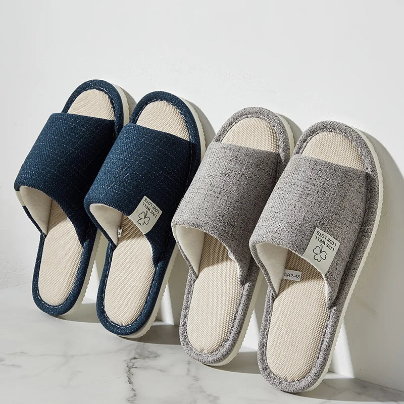 BreezeStep Linen Comfort Slippers