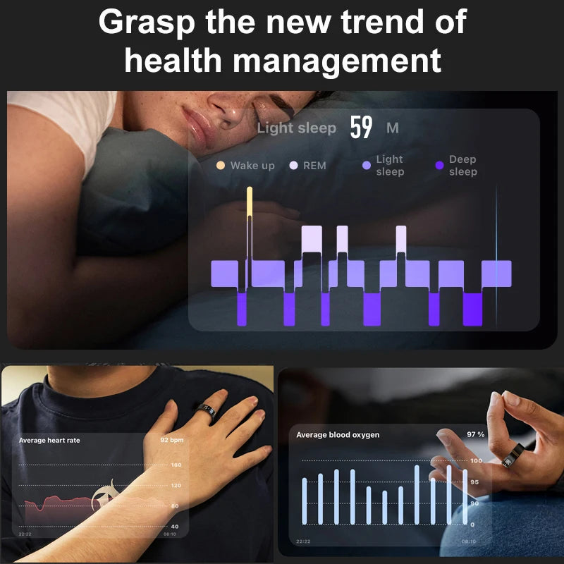 R11 Smart Display Ring – Health & Sleep Monitor