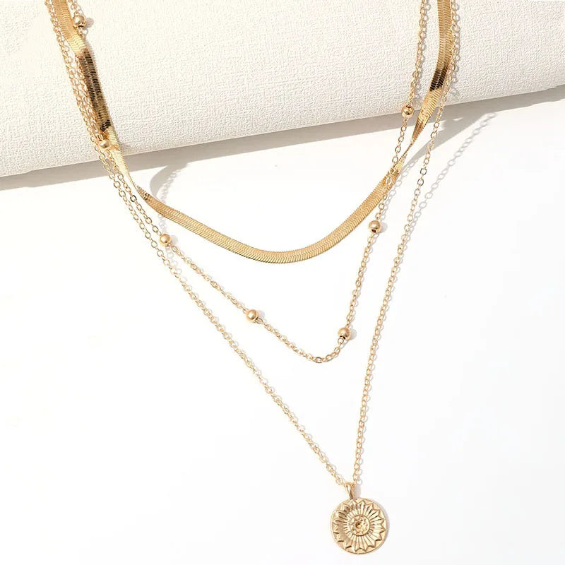 The Aurelia Layered Coin Necklace
