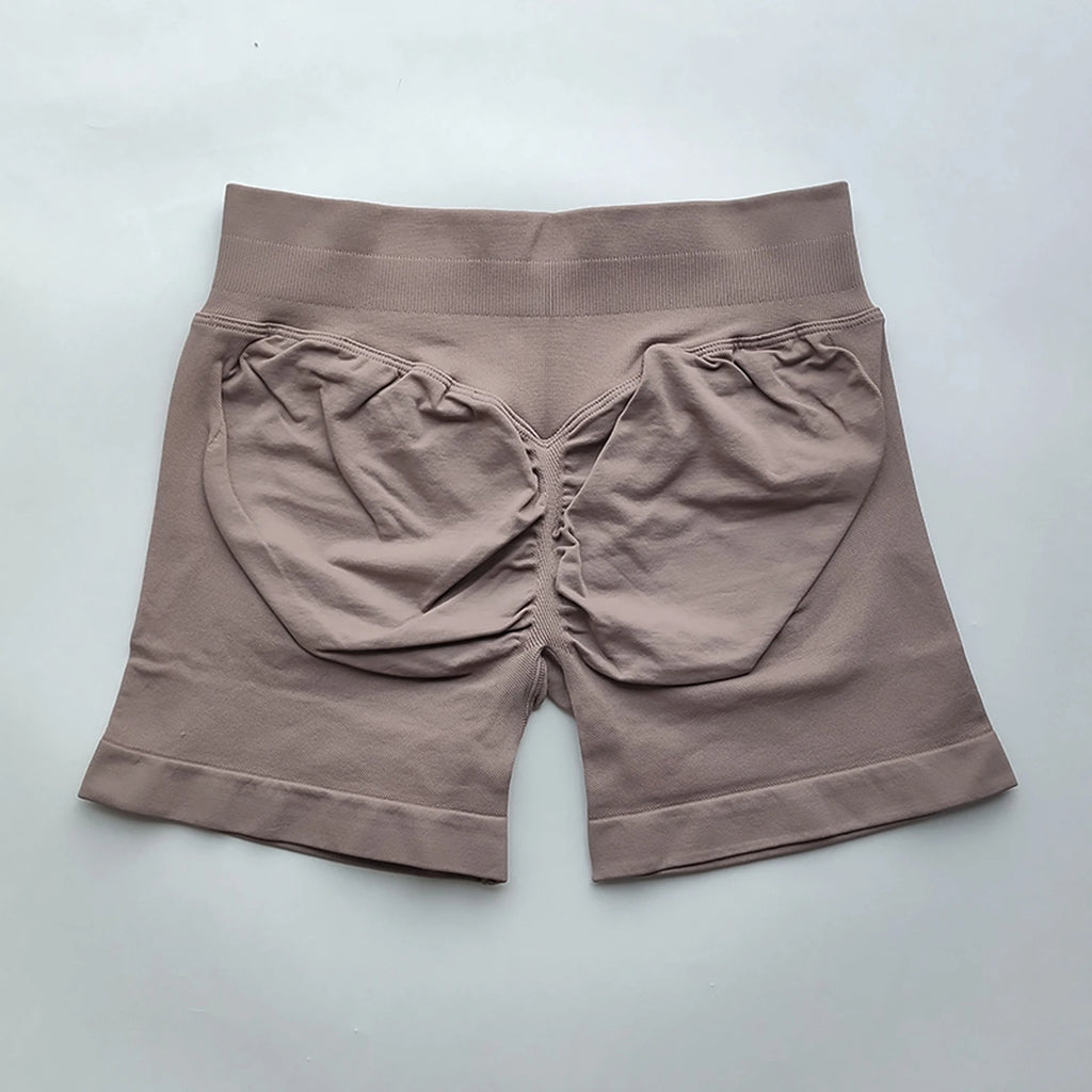 NO LOGO Shorts 4.5 Gym Shorts Women Fitness Sports Low Ribbed Band Workout Scrunch Butt Yoga Booty Running Short Pants