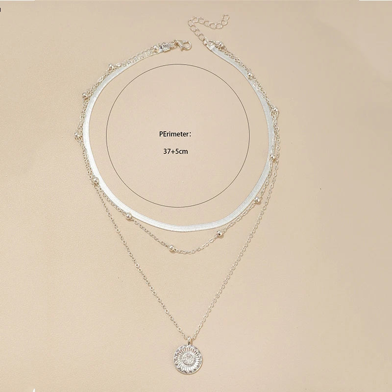 The Aurelia Layered Coin Necklace