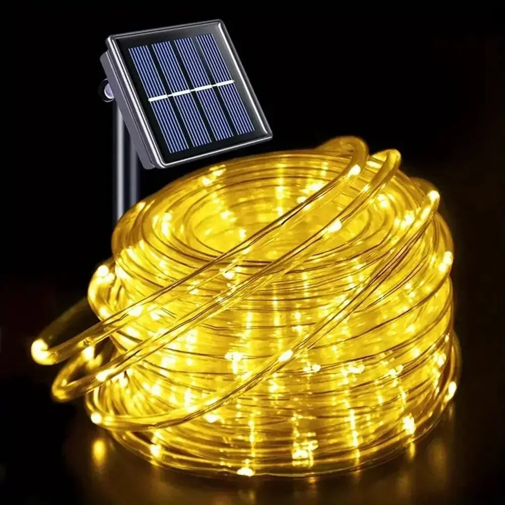 LED Solar String Lights Waterproof Tube Rope – Outdoor Garden Fairy Lights Christmas Garland Holiday Decoration Lighting