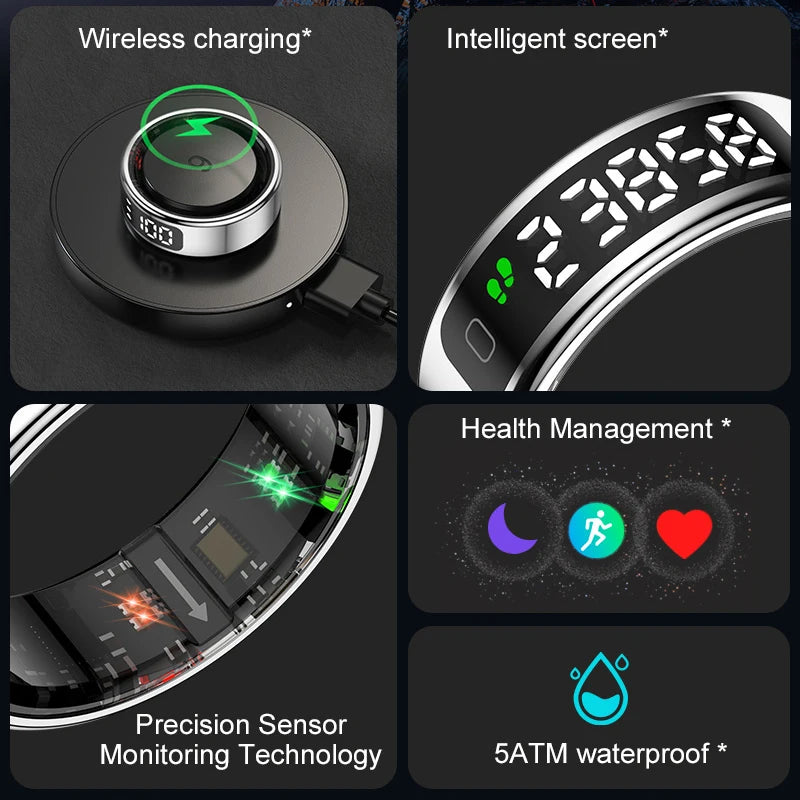 R11 Smart Display Ring – Health & Sleep Monitor