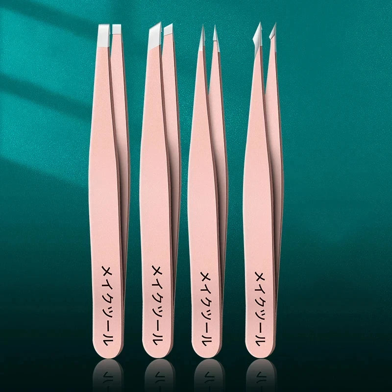 Precision Pink Tweezer Set
