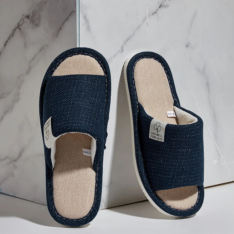 BreezeStep Linen Comfort Slippers