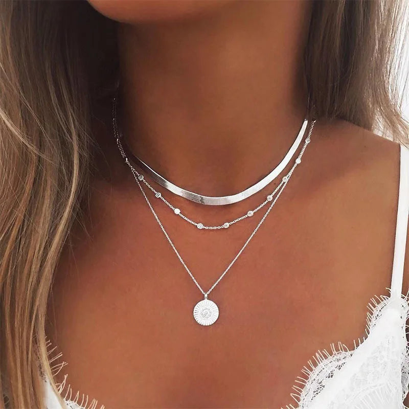 The Aurelia Layered Coin Necklace