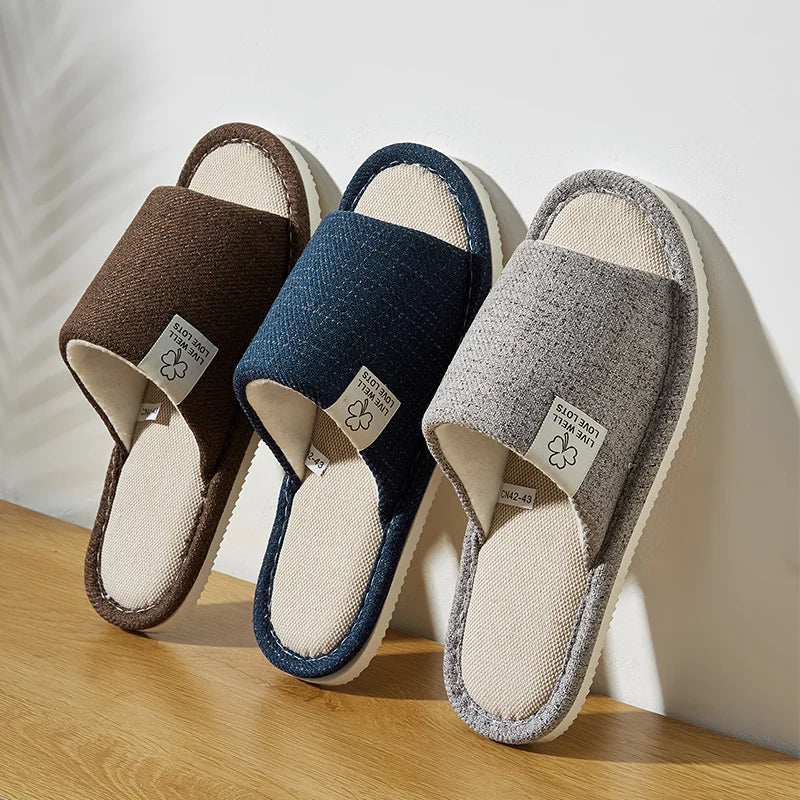 BreezeStep Linen Comfort Slippers