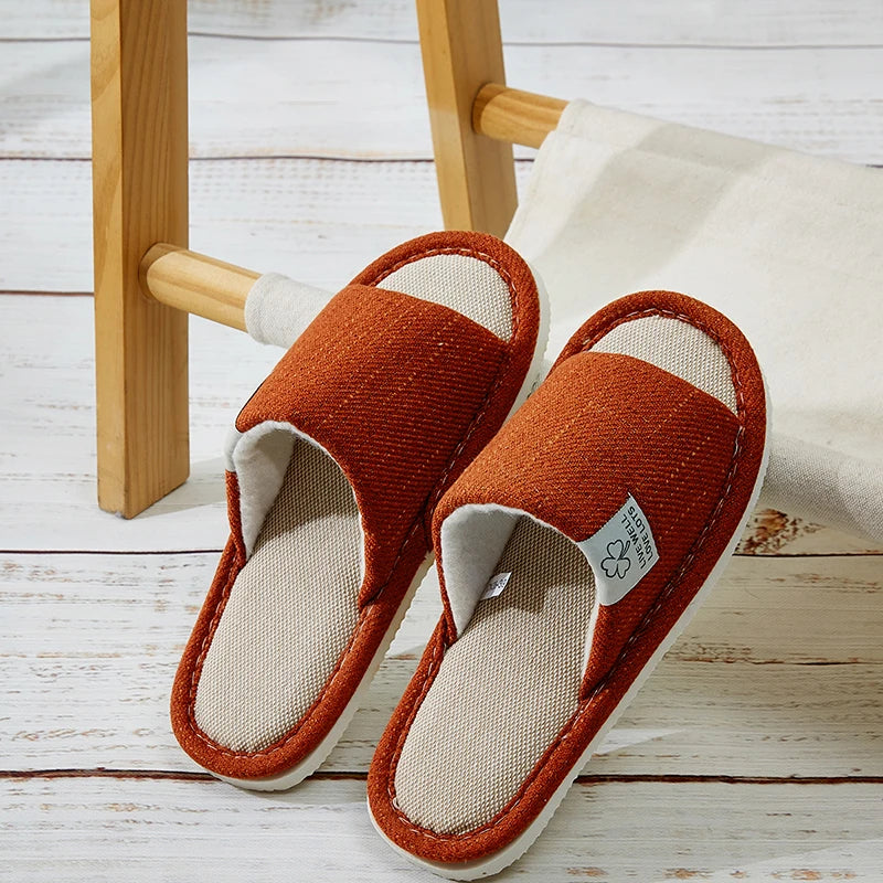 BreezeStep Linen Comfort Slippers