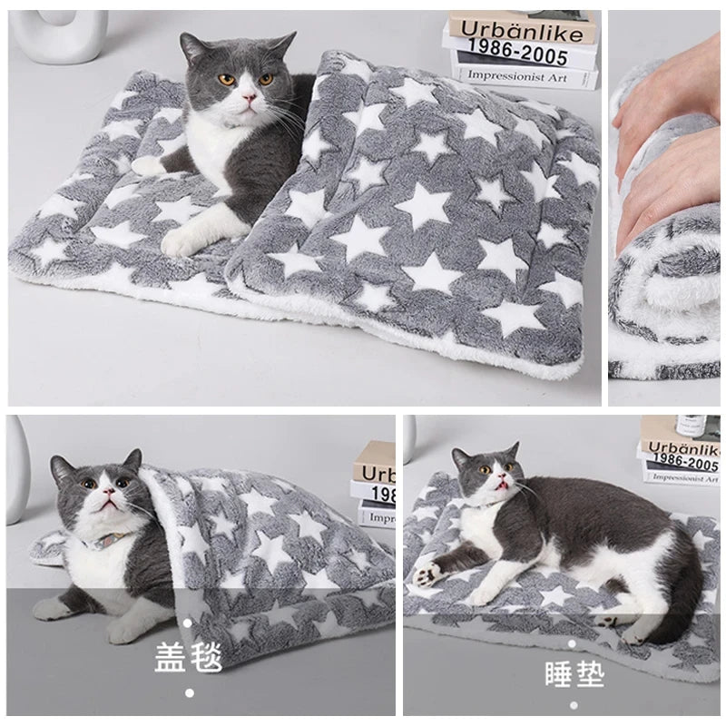 Flannel Pet Sleeping Mat - Dog Bed
