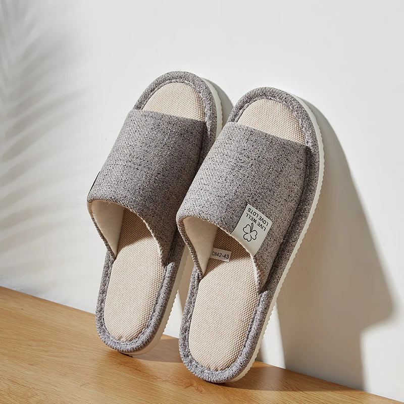 BreezeStep Linen Comfort Slippers