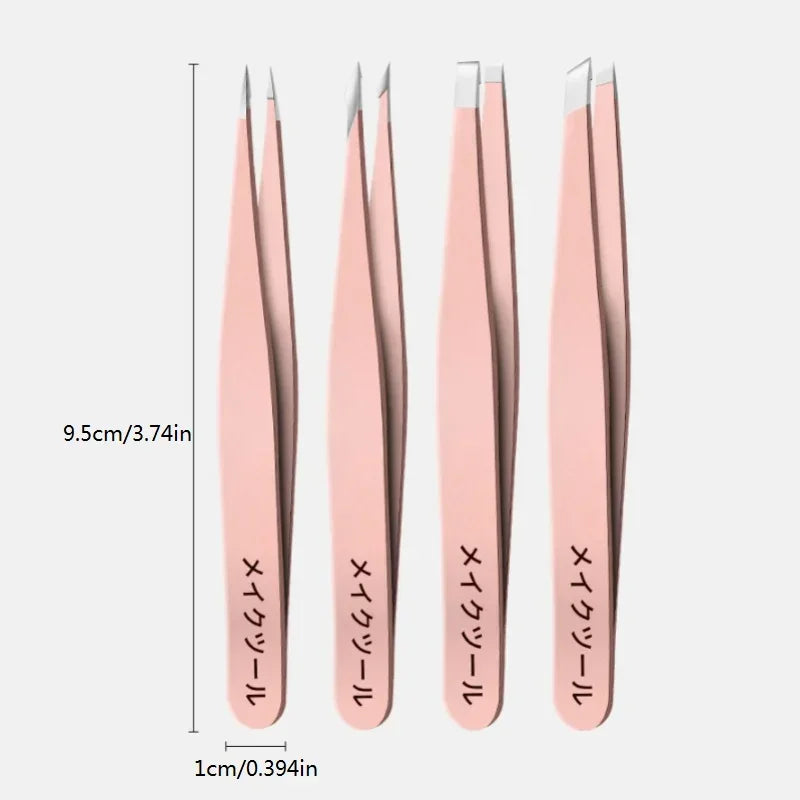 Precision Pink Tweezer Set